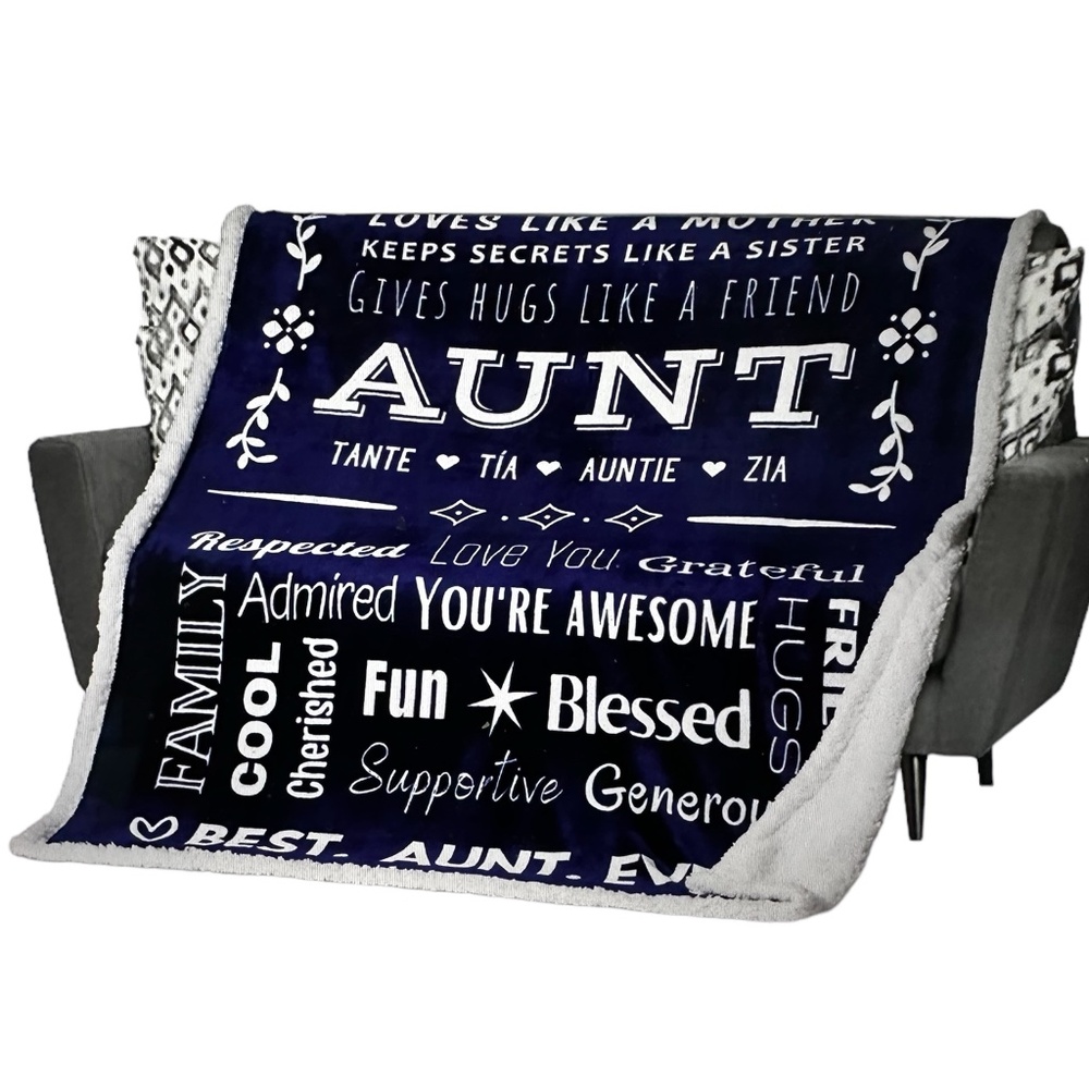 Happy Aunt Gift Throw Blanket 50x60